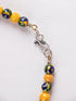 Blue Pottery Bead Choker Necklace ( Yellow )